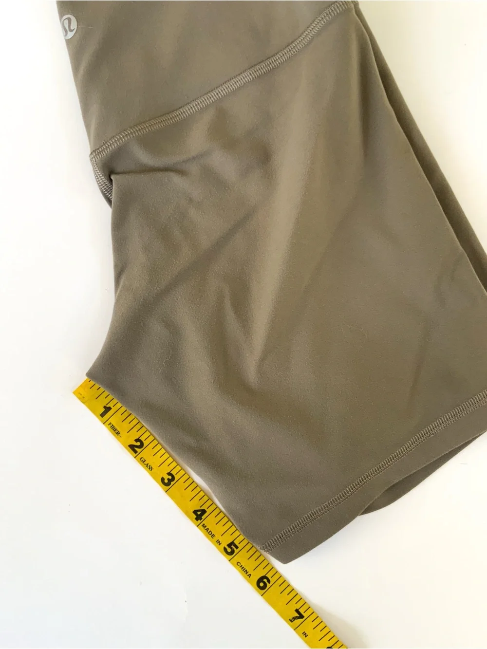 Lululemon Taupe Biker Shorts Size 4 LW7BT3S